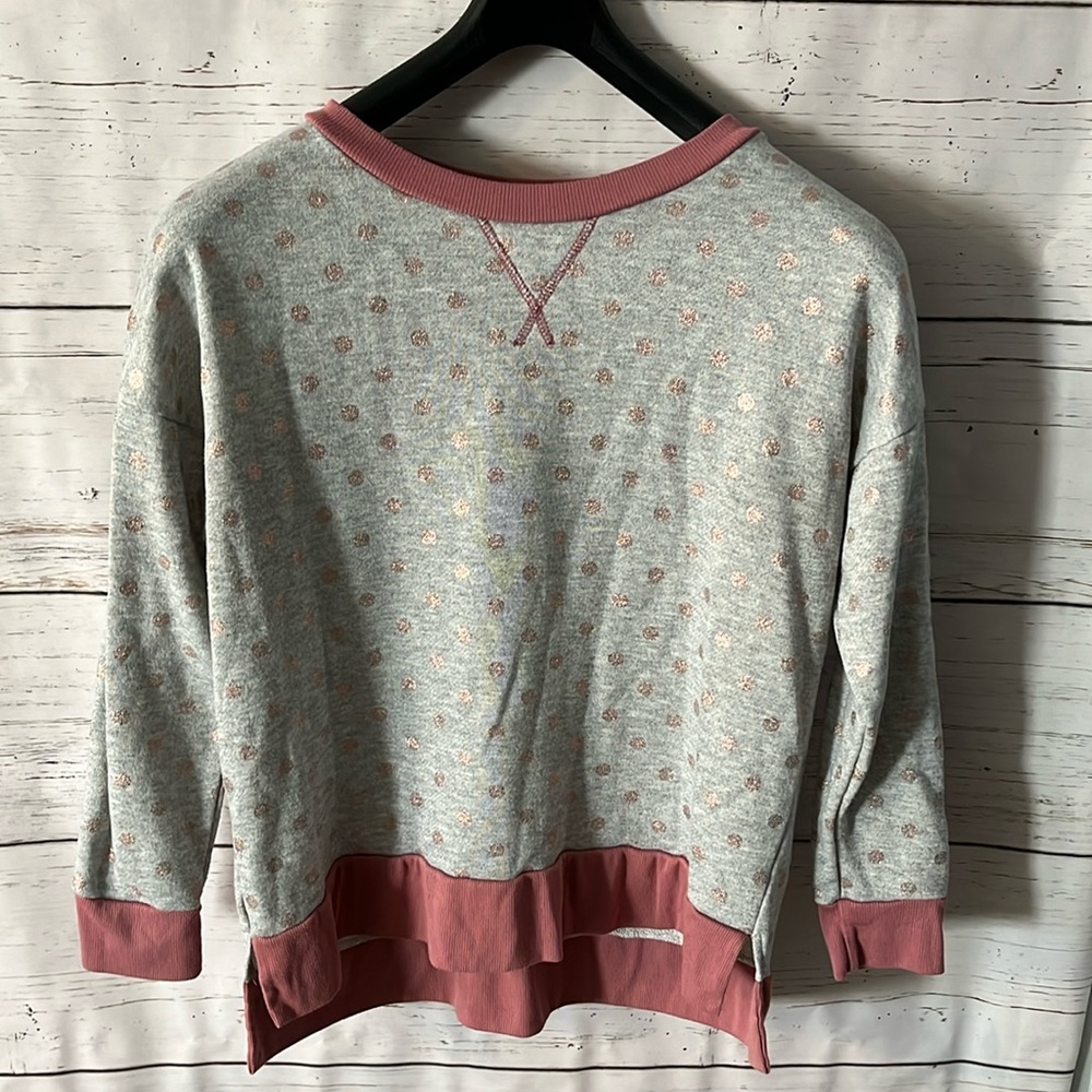 Pink and grey Honeyme sweatshirt. Medium